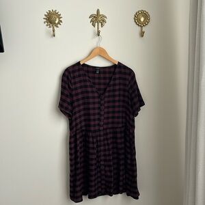 Gingham T-Shirt Dress